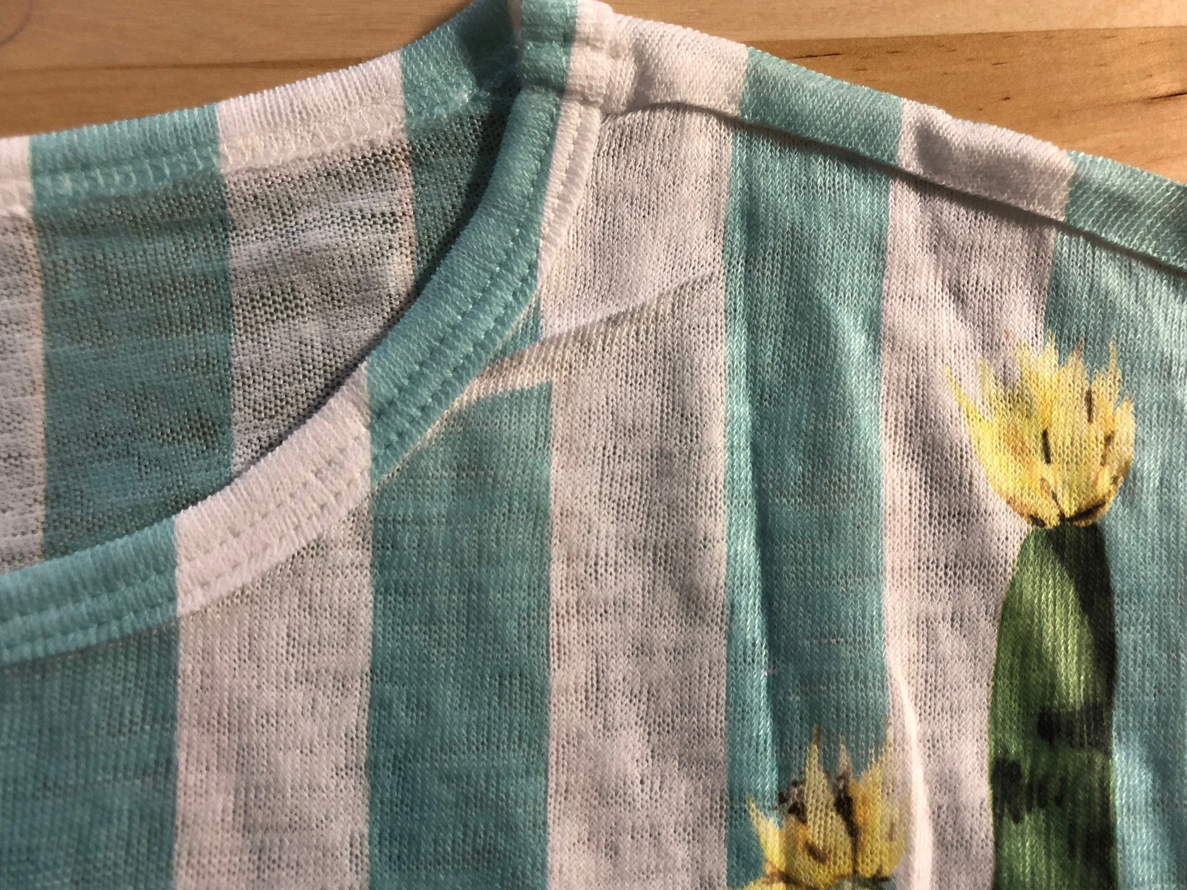 Looking Sharp Cactus Top- Aqua