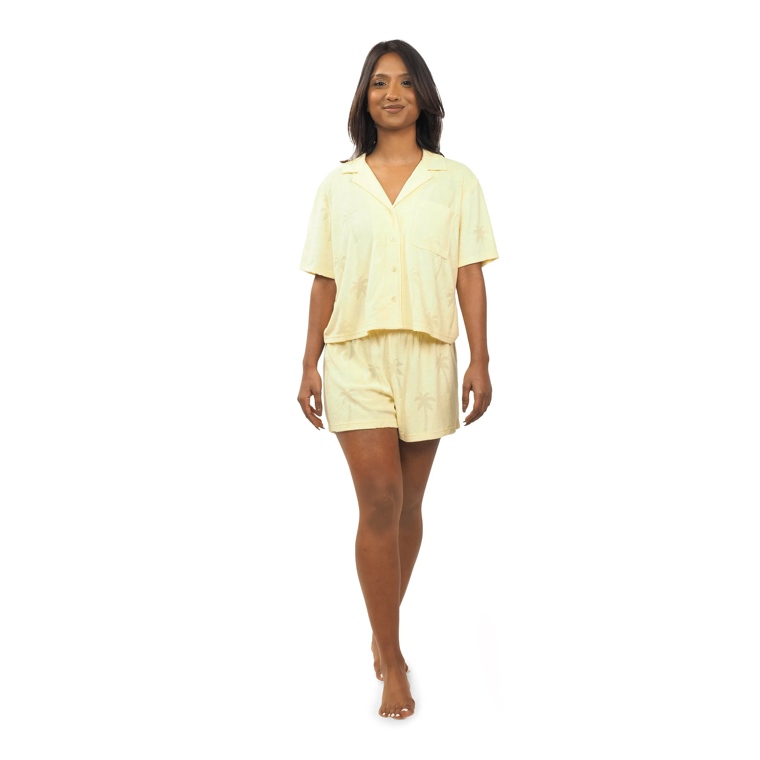 LOOP TERRY NOTCHED COLLAR BOXER SET