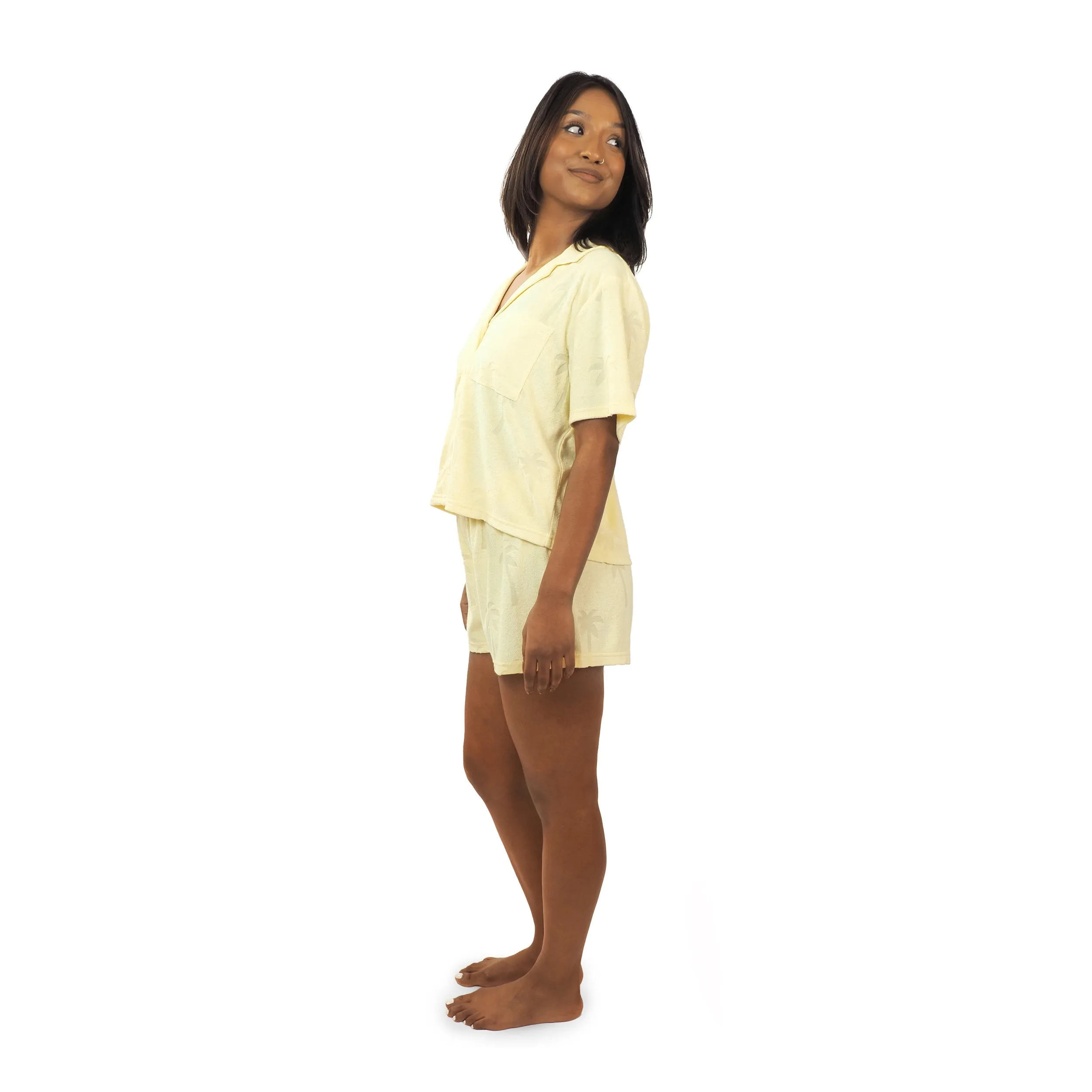 LOOP TERRY NOTCHED COLLAR BOXER SET