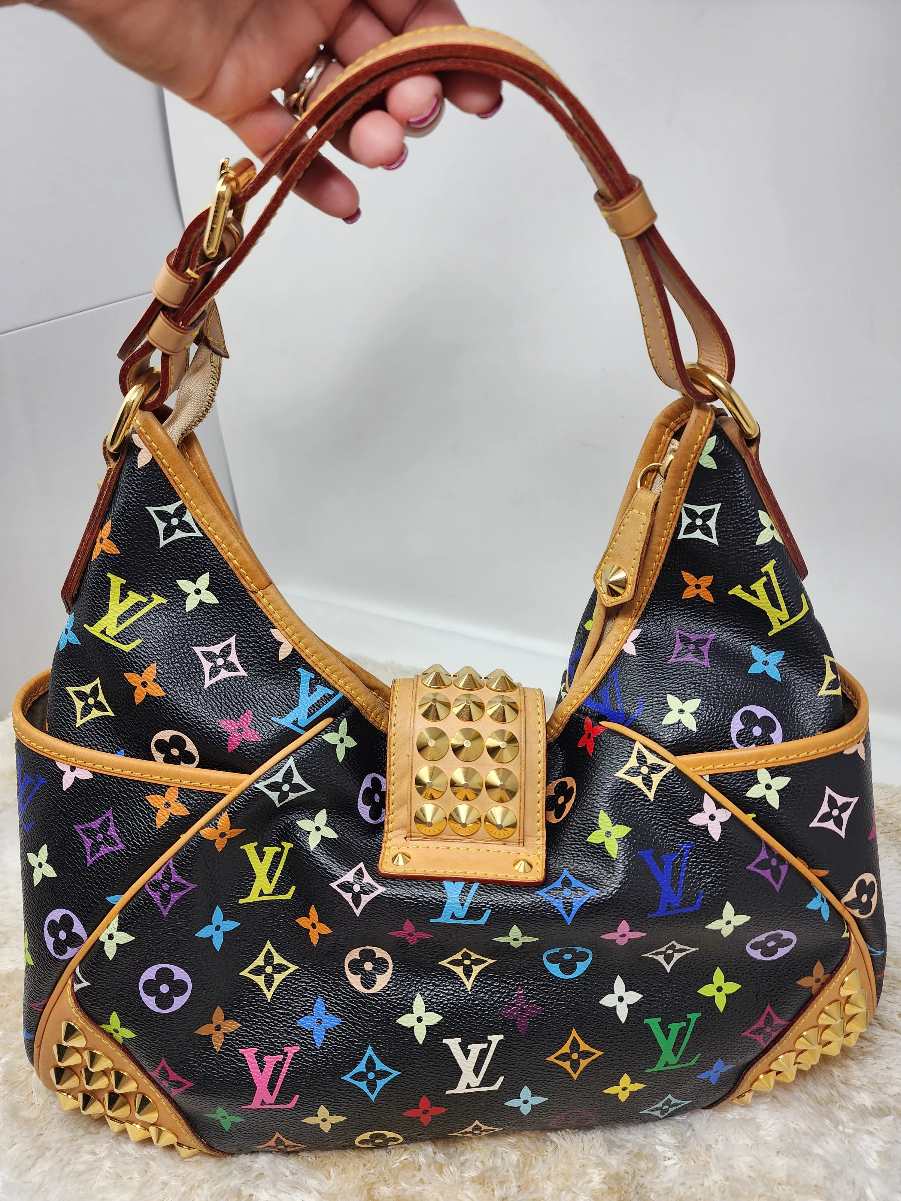 LOUIS VUITTON BLACK MULTICOLOR CHRISSIE