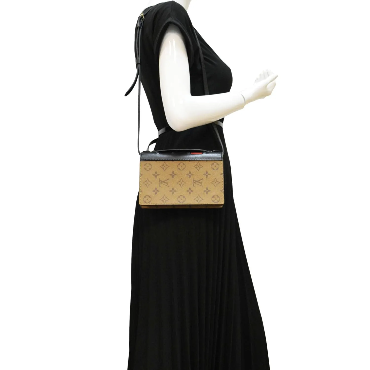 LOUIS VUITTON Book Monogram Reverse Canvas Light Brown