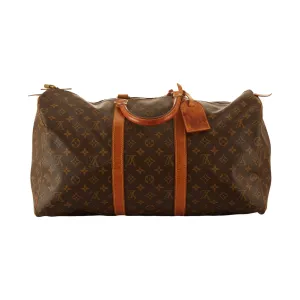 Louis Vuitton Brown Monogram Keepall 50