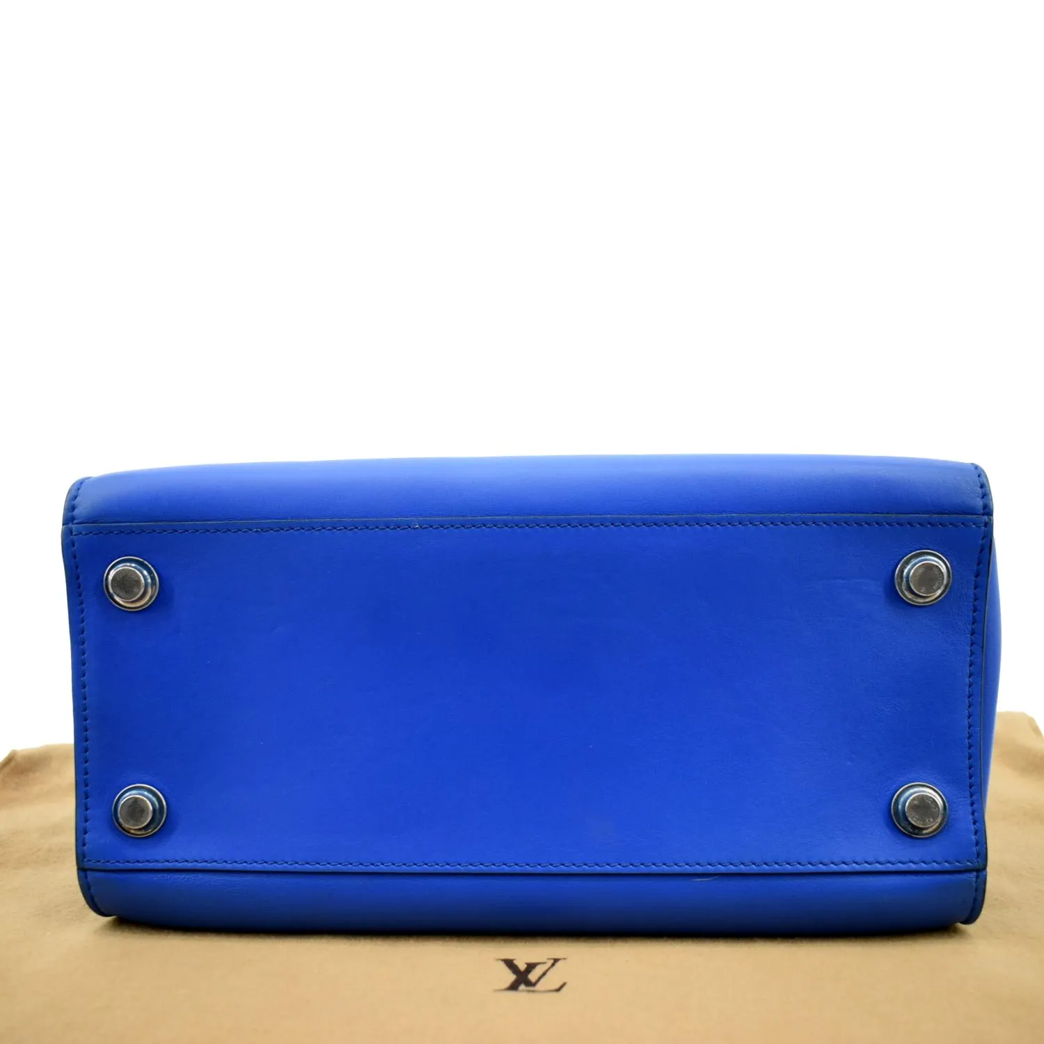 LOUIS VUITTON City Steamer Leather Shoulder Tri Color Bag Blue