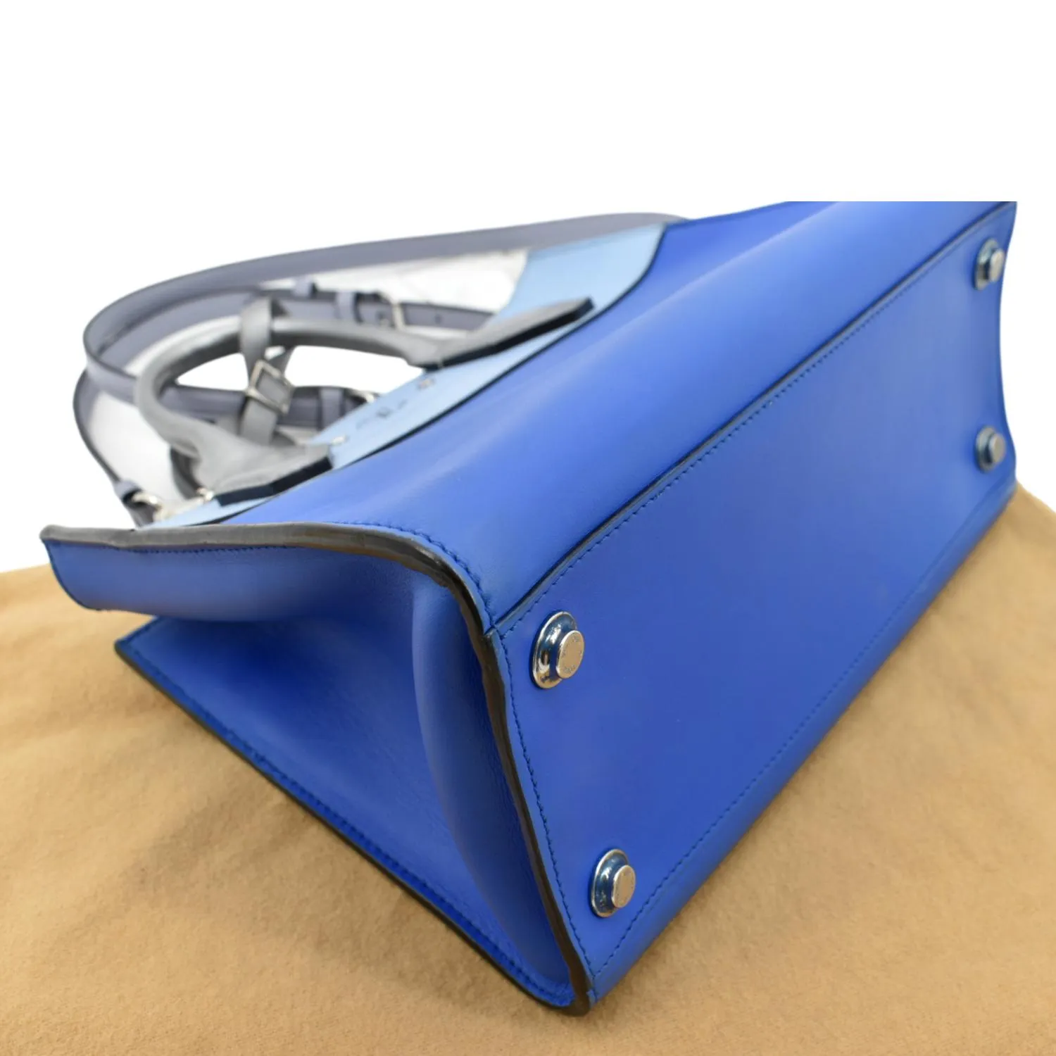 LOUIS VUITTON City Steamer Leather Shoulder Tri Color Bag Blue