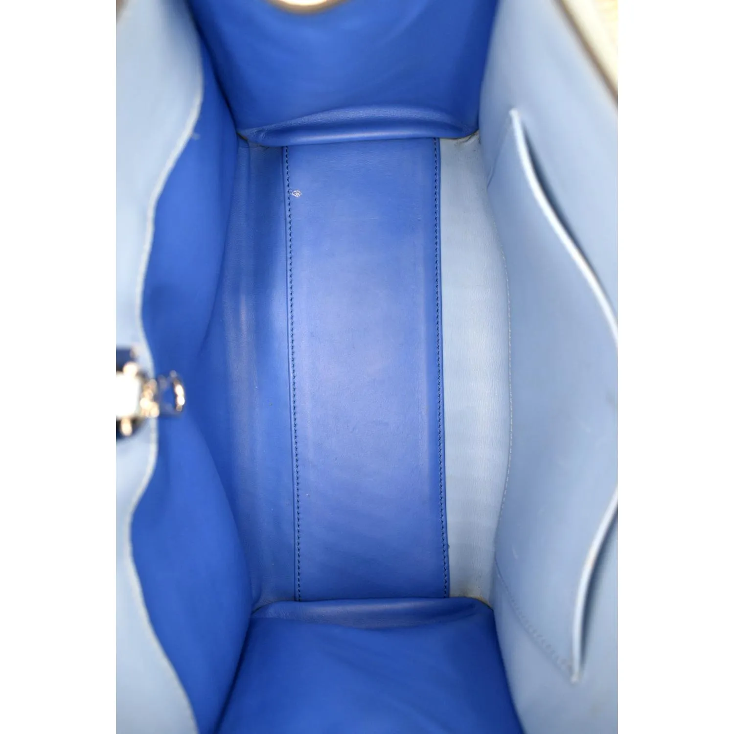 LOUIS VUITTON City Steamer Leather Shoulder Tri Color Bag Blue