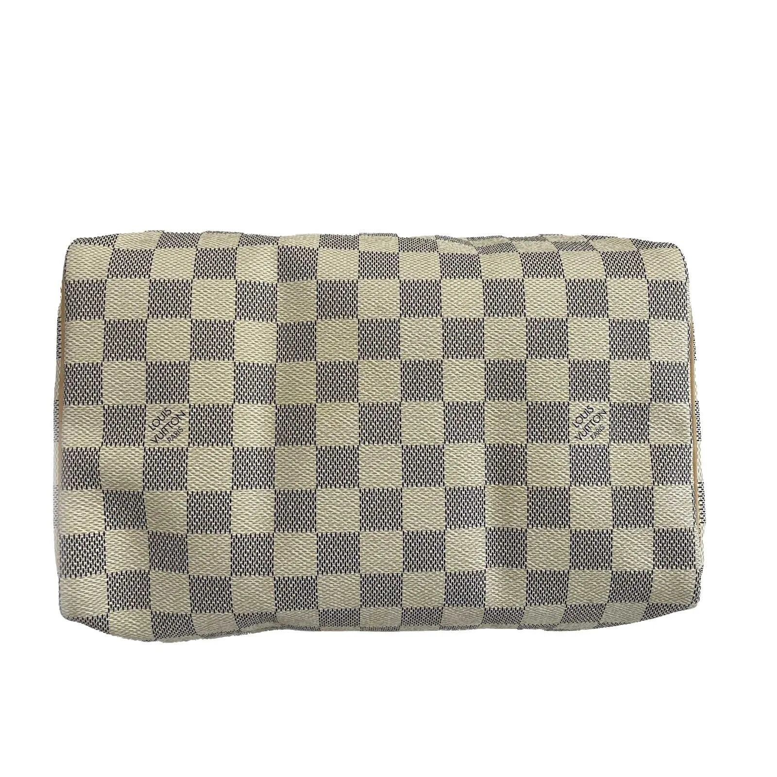 Louis Vuitton - Excellent - Damier Azur Speedy 25 - White / Blue Top Handle