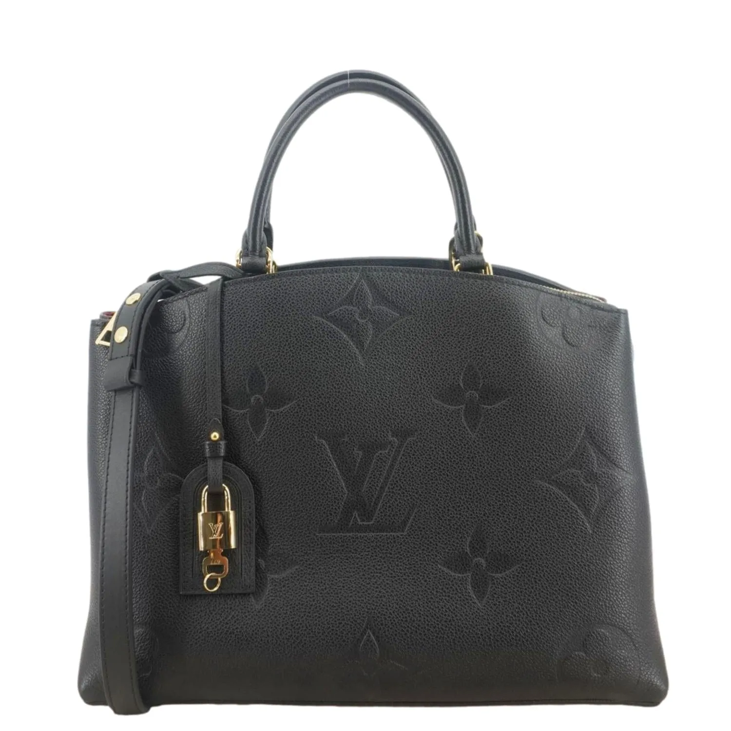 LOUIS VUITTON Grand Palais MM Monogram Empreinte Leather Shoulder Bag Black
