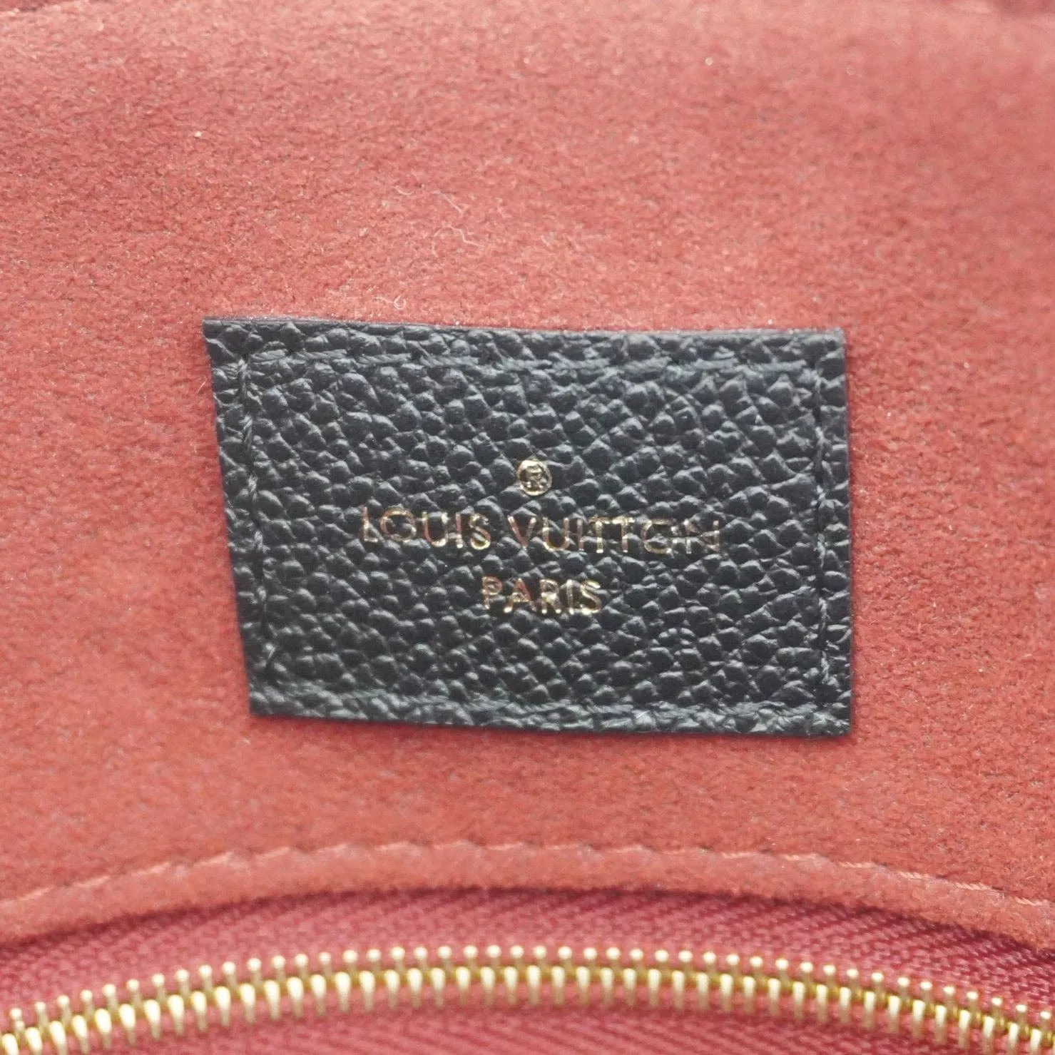 LOUIS VUITTON Grand Palais MM Monogram Empreinte Leather Shoulder Bag Black