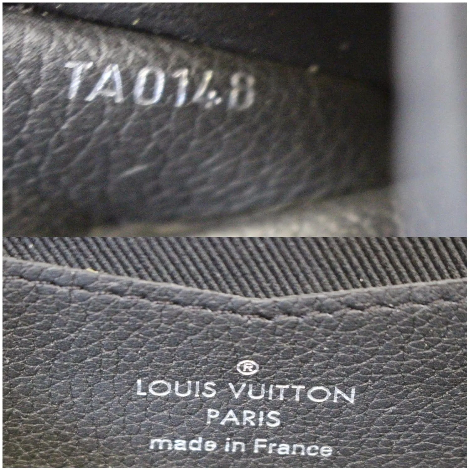 LOUIS VUITTON Lockme II Calfskin Leather Wallet Black