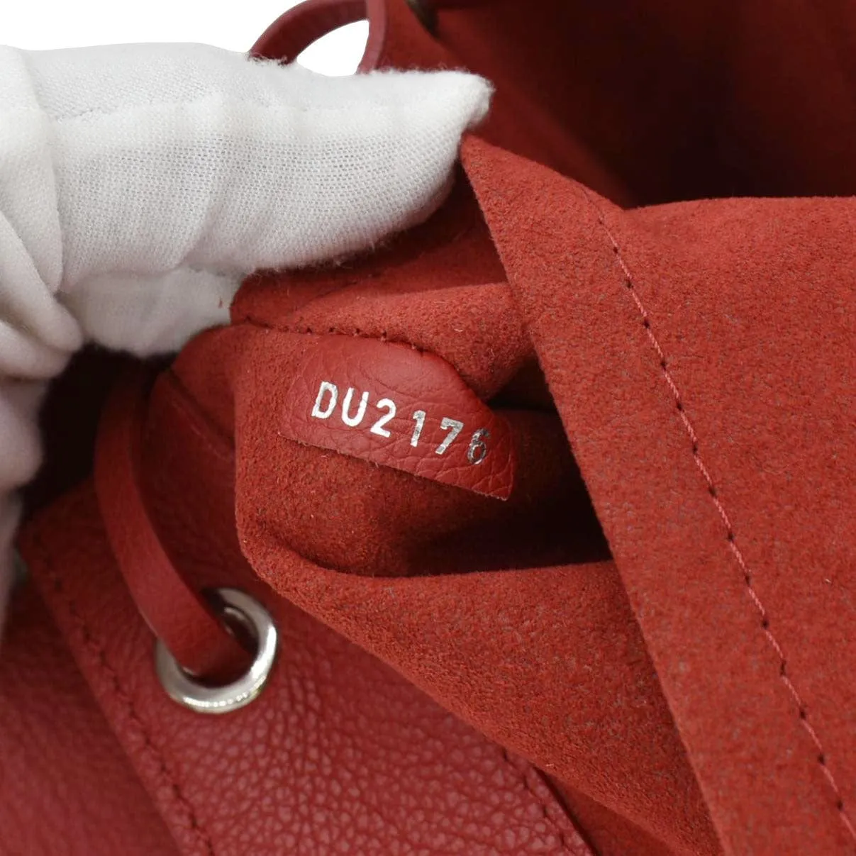 LOUIS VUITTON Lockme Leather Backpack Bag Poppy