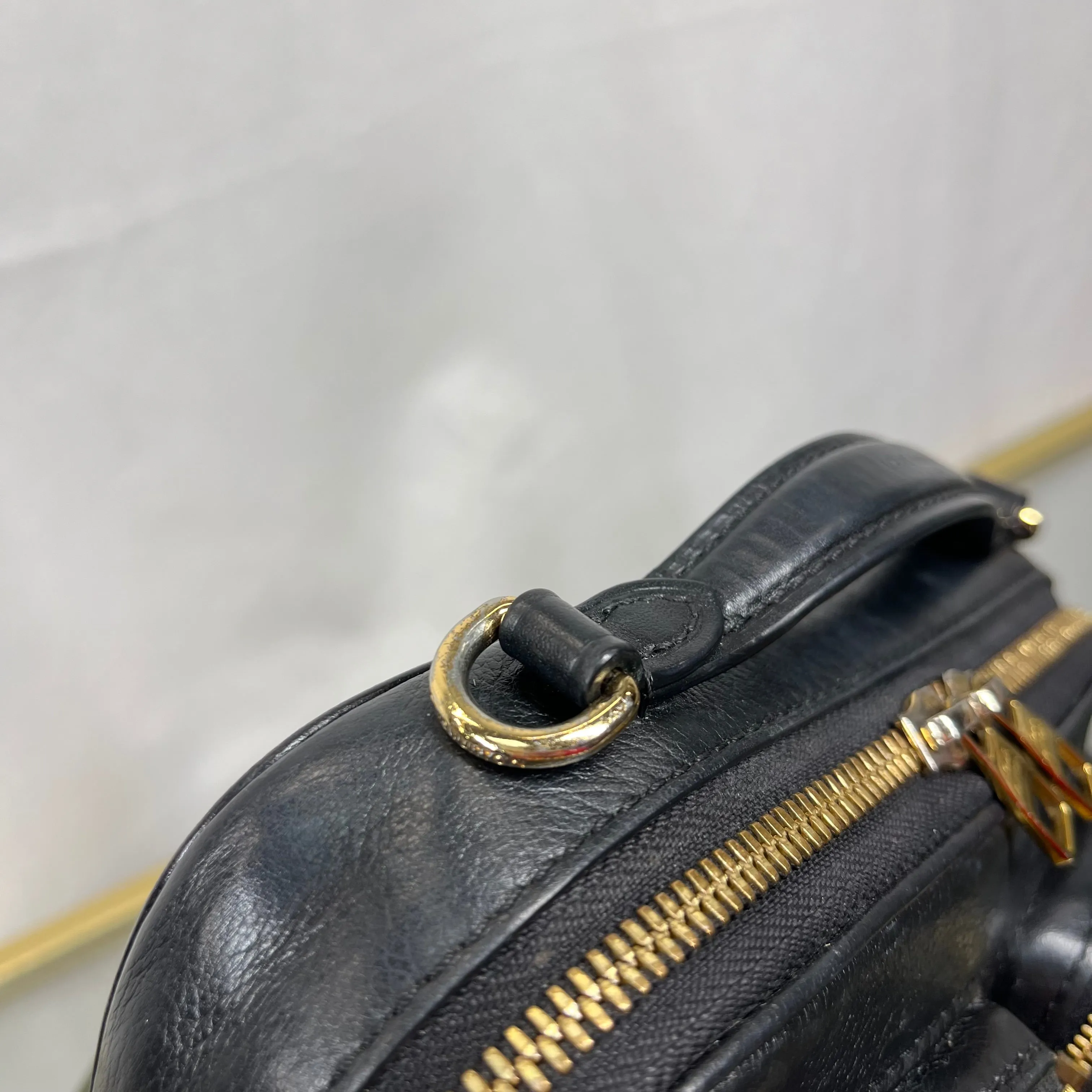 LOUIS VUITTON Monogram Embossed Utility Black Crossbody