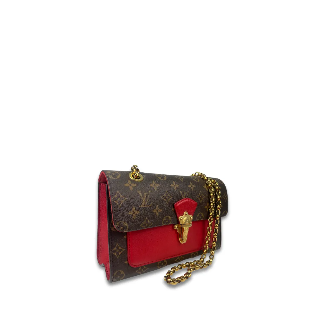 Louis Vuitton Monogram Victoire Chain Bag Red