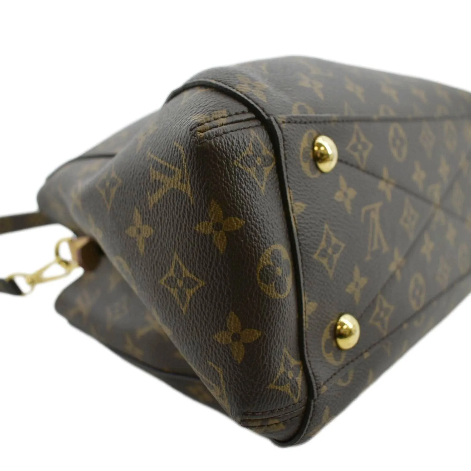 LOUIS VUITTON Montaigne MM Monogram Canvas Shoulder Bag Brown