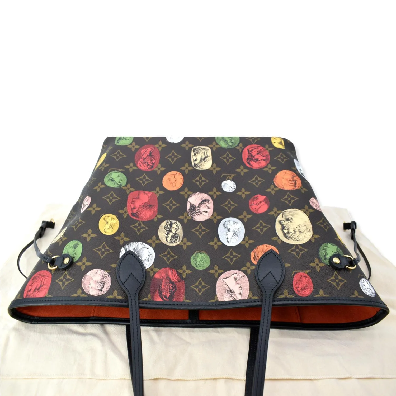 LOUIS VUITTON Neverfull MM x Fornasetti Cameo Monogram Canvas Tote Bag Brown - Hot Deals