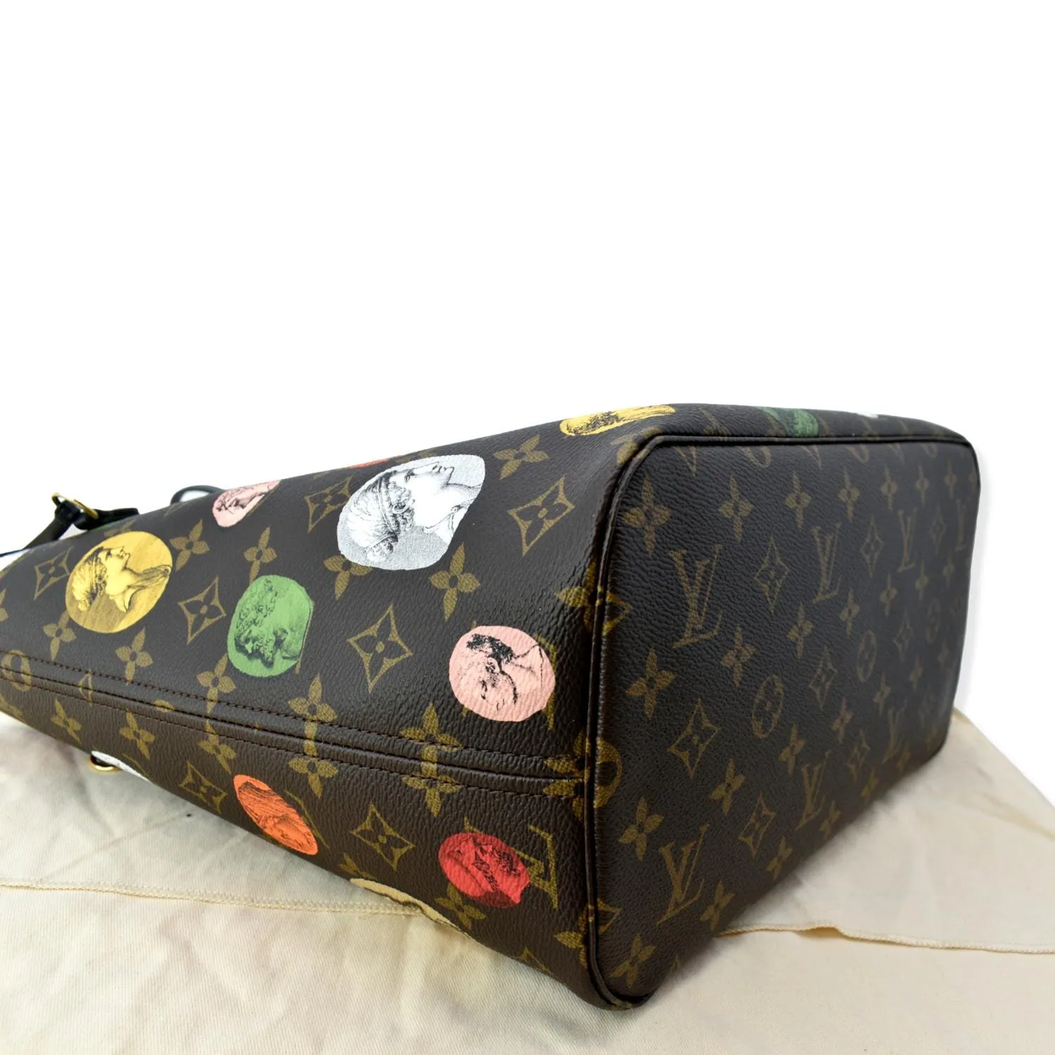 LOUIS VUITTON Neverfull MM x Fornasetti Cameo Monogram Canvas Tote Bag Brown - Hot Deals
