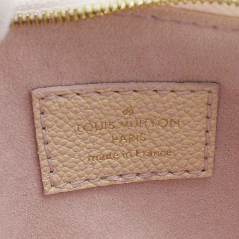 LOUIS VUITTON Pochette Summer Stardust Monogram Empreinte Leather Shoulder Bag Pink
