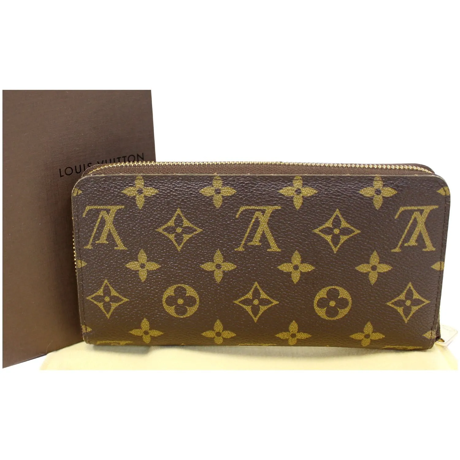 Louis Vuitton Zippy Monogram Canvas Brown Wallet
