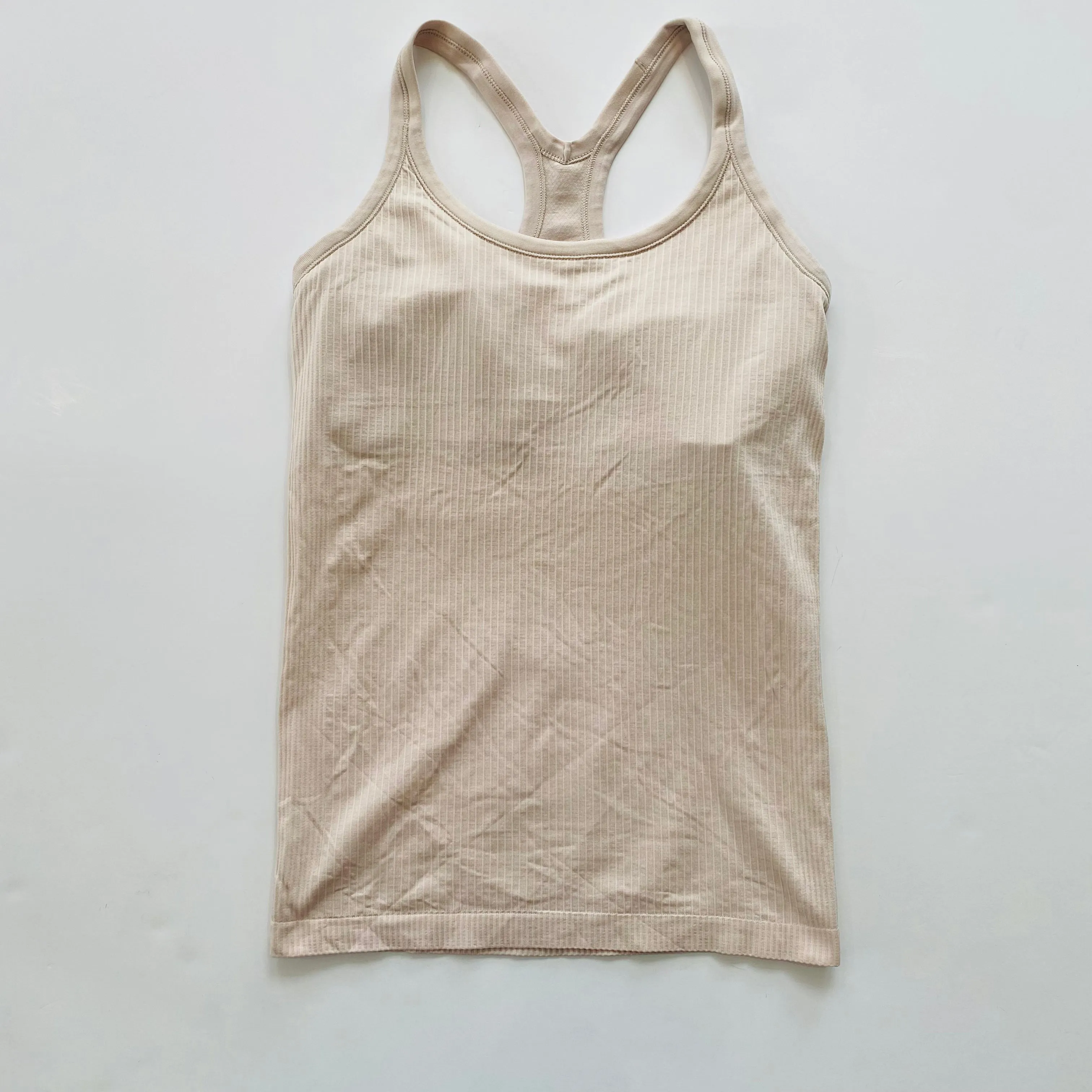 LULULEMON Ebb To Street Tank Ribbed Tank White Opal Size 8