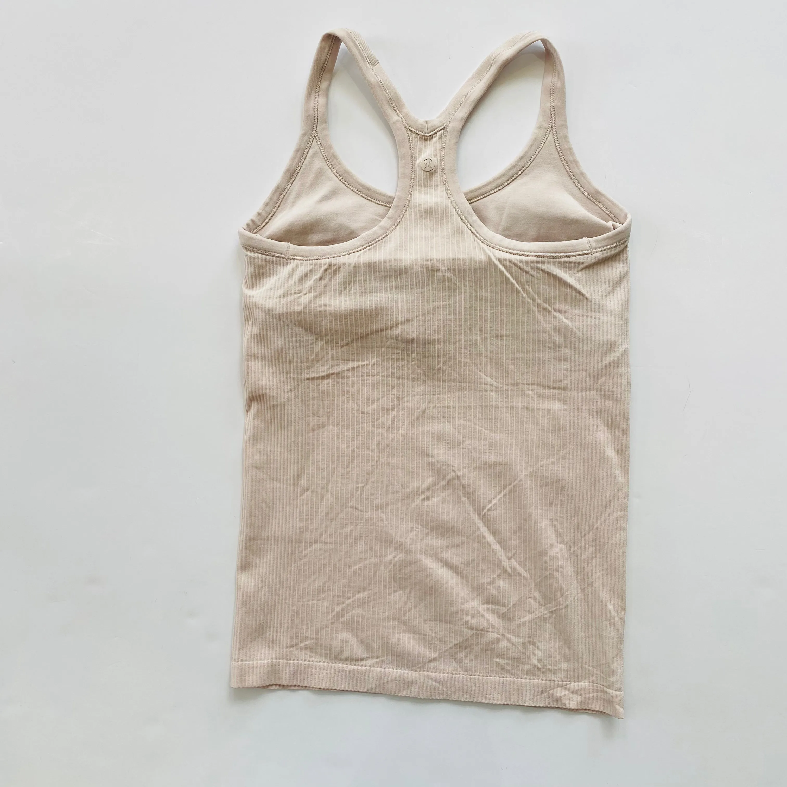 LULULEMON Ebb To Street Tank Ribbed Tank White Opal Size 8