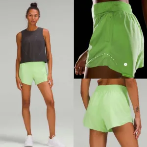 Lululemon Hotty Hot High-Rise Short 4&quot; *Special EditionScream Green Light! EUC