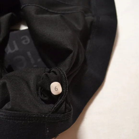 Lululemon Womens All Sport Bra Size 6 Classic Manifesto Embossed Black Yoga Run