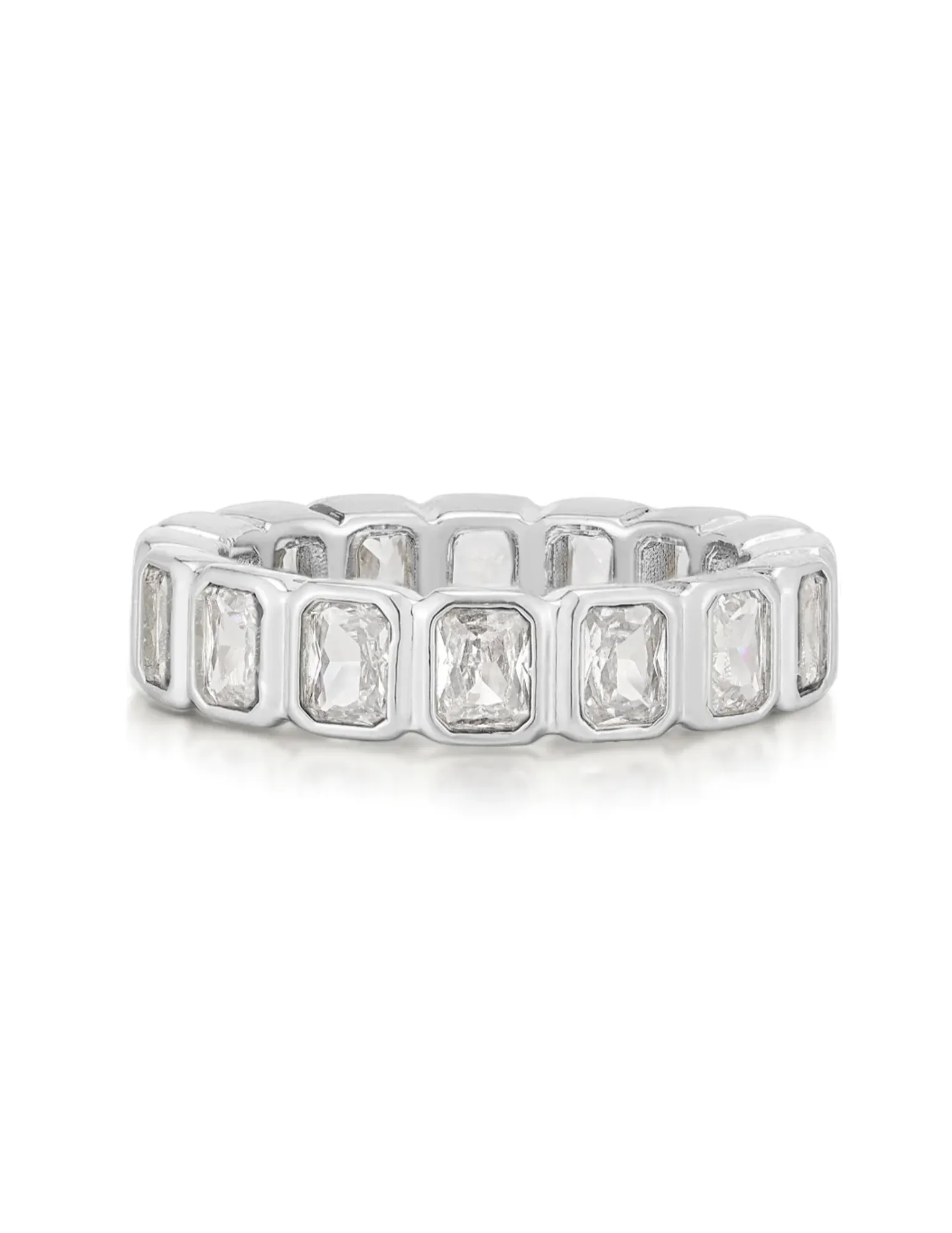 Luv AJ Bezel Clear Emerald Ballier Ring