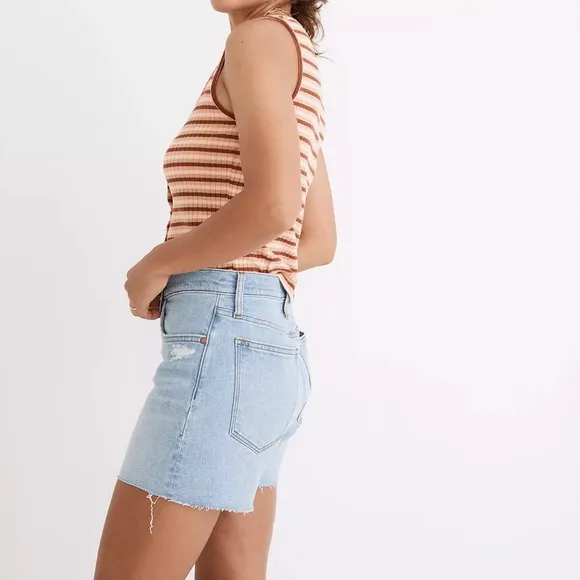 Madewell High-Rise Denim Shorts in Littleton Wash