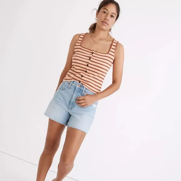Madewell High-Rise Denim Shorts in Littleton Wash