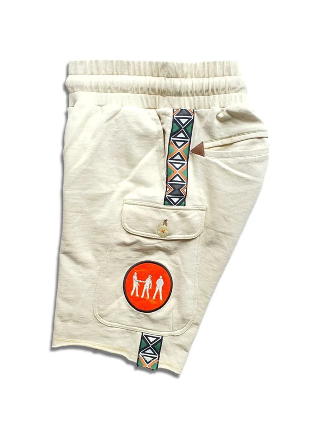 Magents Bhunxa Pat Stripe Shorts Cream
