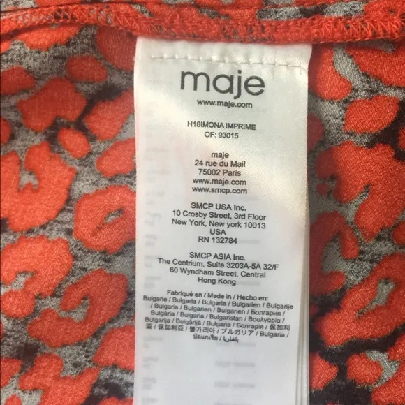 MAJE Imona Printed Ruffle Shorts