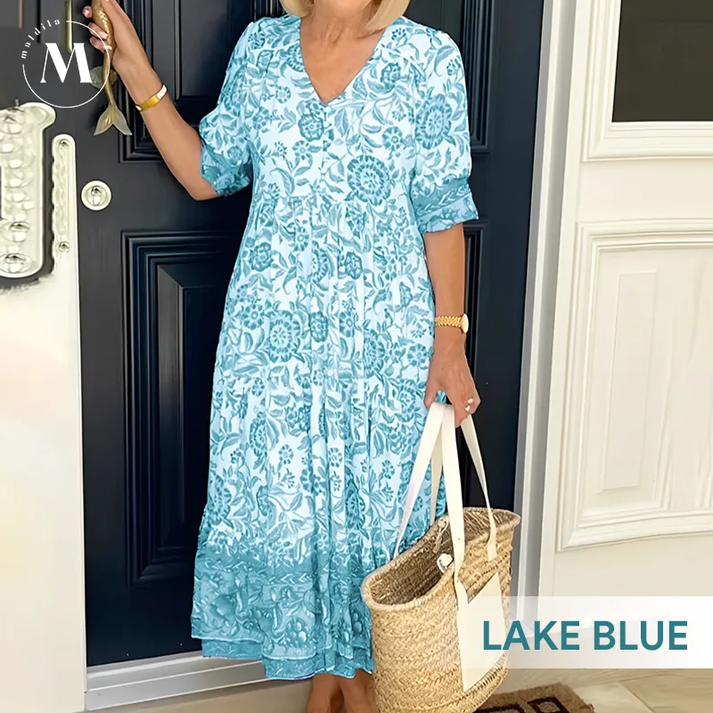 Maldila  – V-Neck Bohemian Dress - Last Day 80% OFF