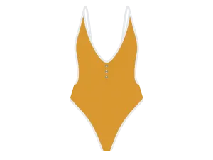 Mango Adjustable Ribbed Retro one-piece