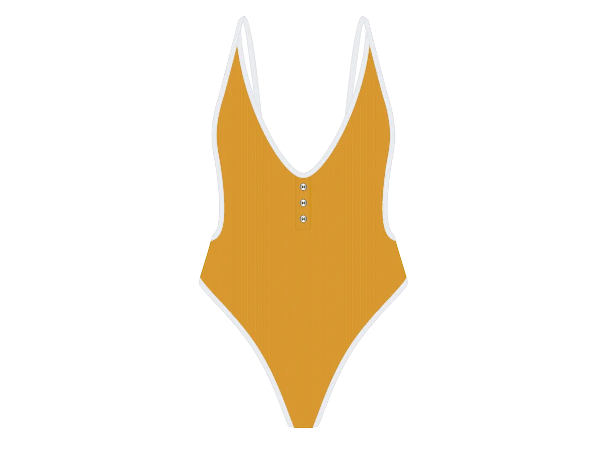 Mango Adjustable Ribbed Retro one-piece