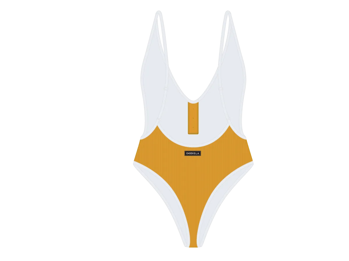 Mango Adjustable Ribbed Retro one-piece