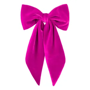 Marie Antoinette Fuchsia Tail Bow Barrette