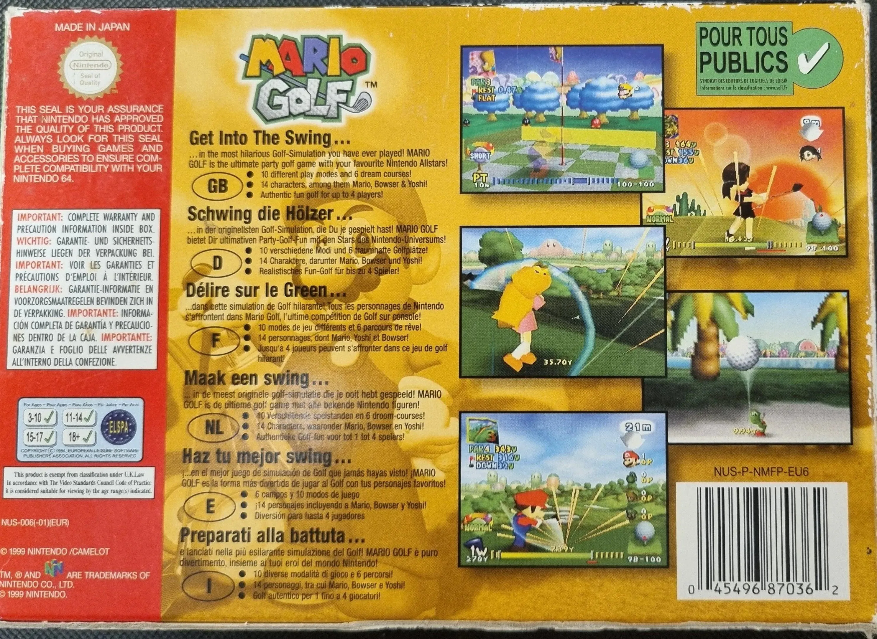 Mario Golf i æske (u. manual)