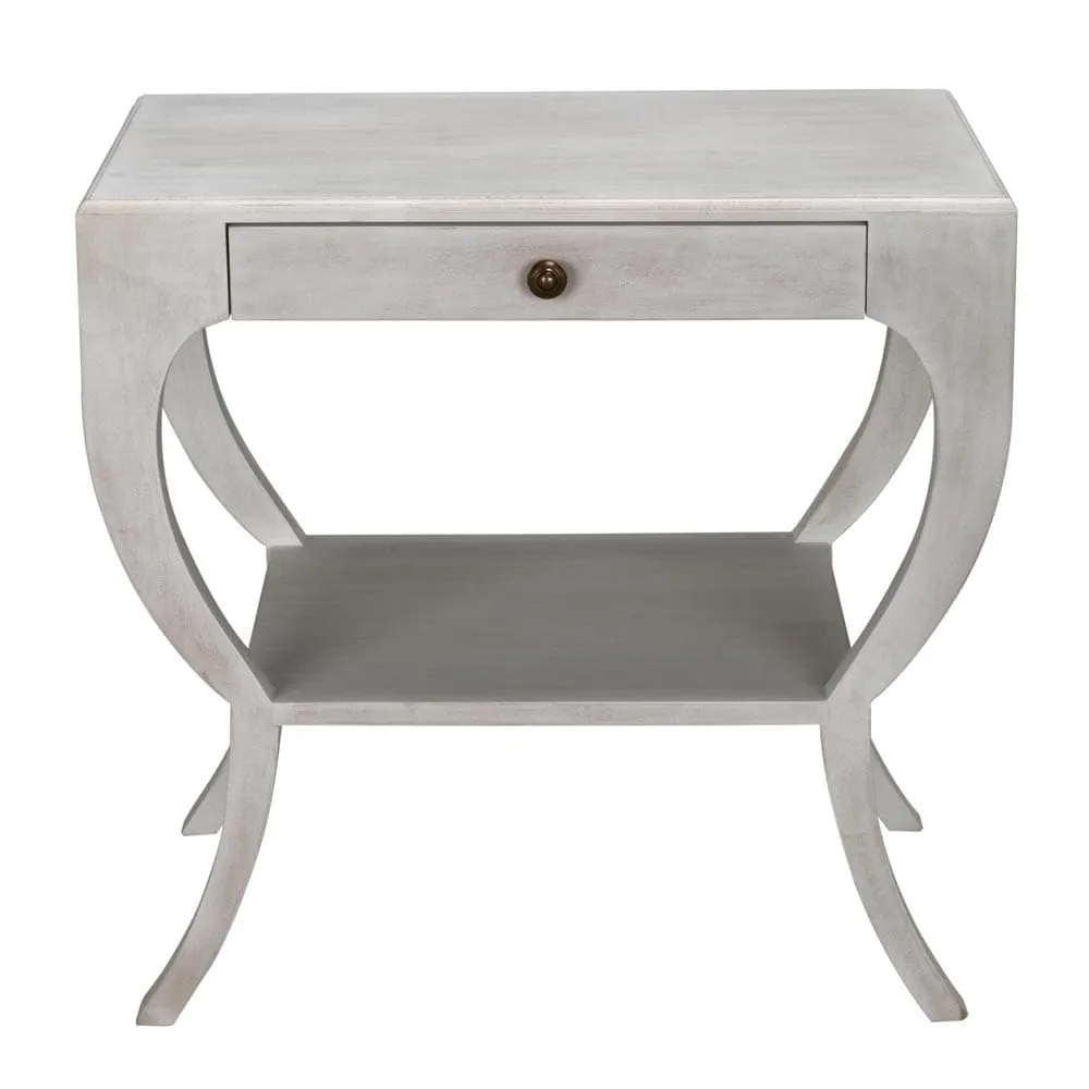 Maude Side Table, White Wash