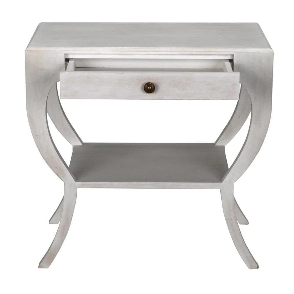Maude Side Table, White Wash