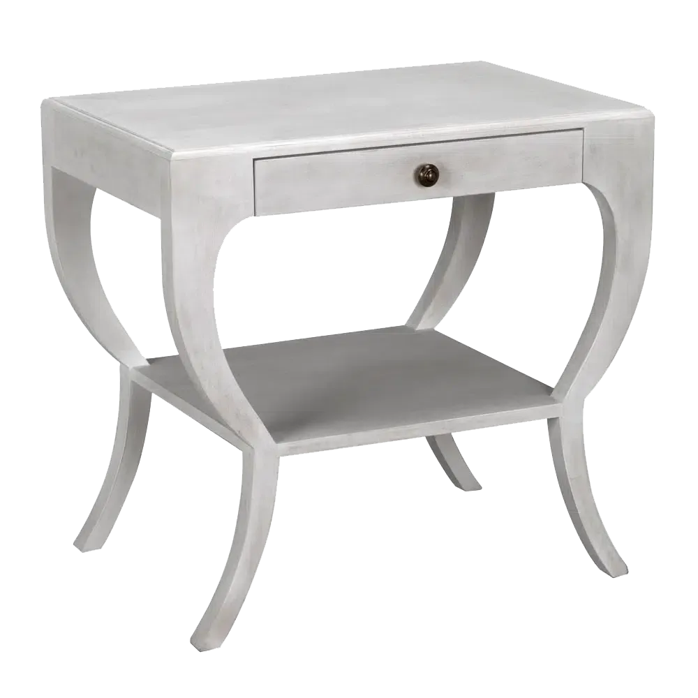 Maude Side Table, White Wash