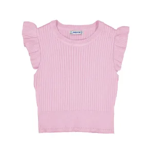 Mayoral Girls Short Sleeved Ribbed Top