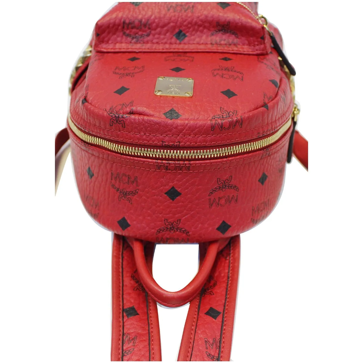MCM Mini Stark Side Stud Backpack Bag Red