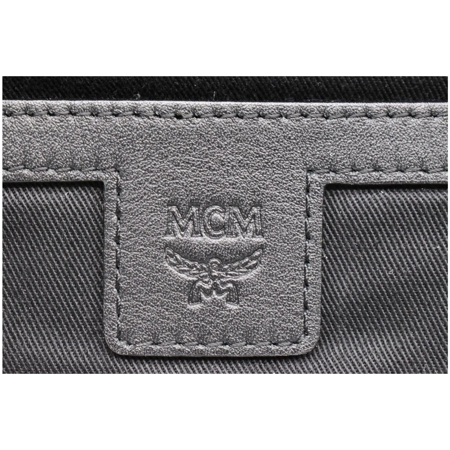 MCM Striped Medium Stark Metallic Visetos Backpack Bag Silver Black