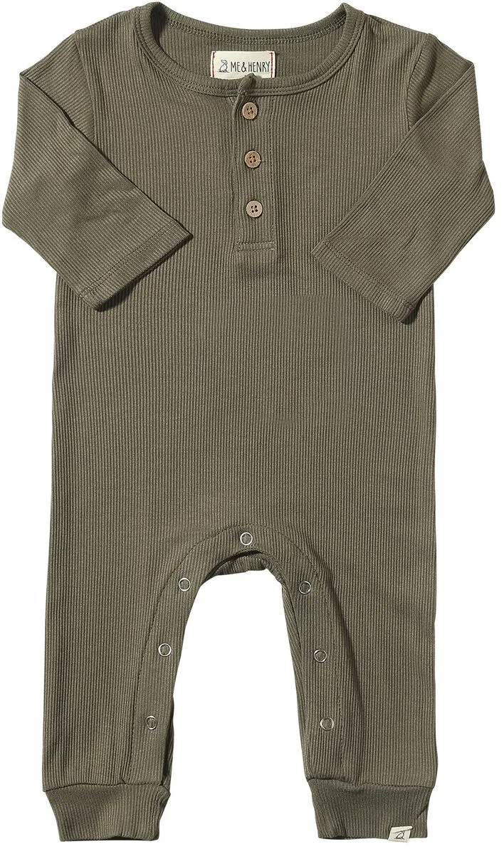 Me & Henry Baby Boys Mason Ribbed Romper