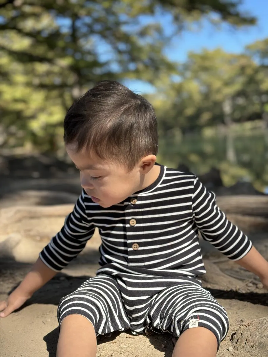Me & Henry Baby Boys Mason Ribbed Romper