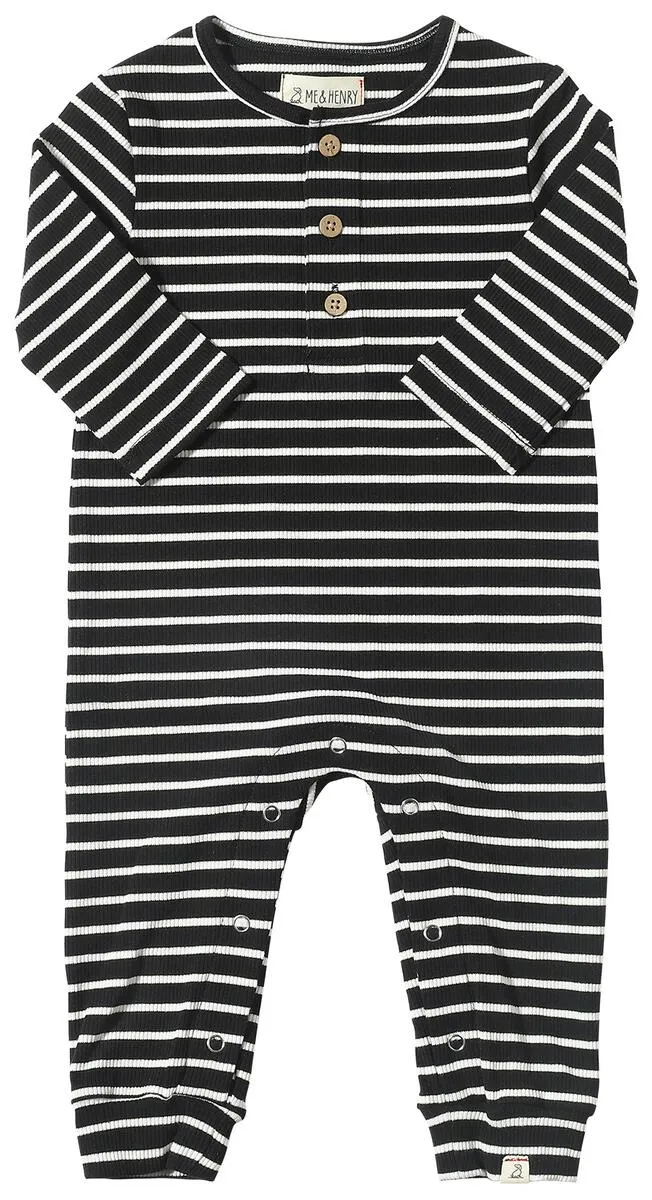 Me & Henry Baby Boys Mason Ribbed Romper