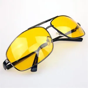 Men's Fashion Yellow Lense Sunglasses