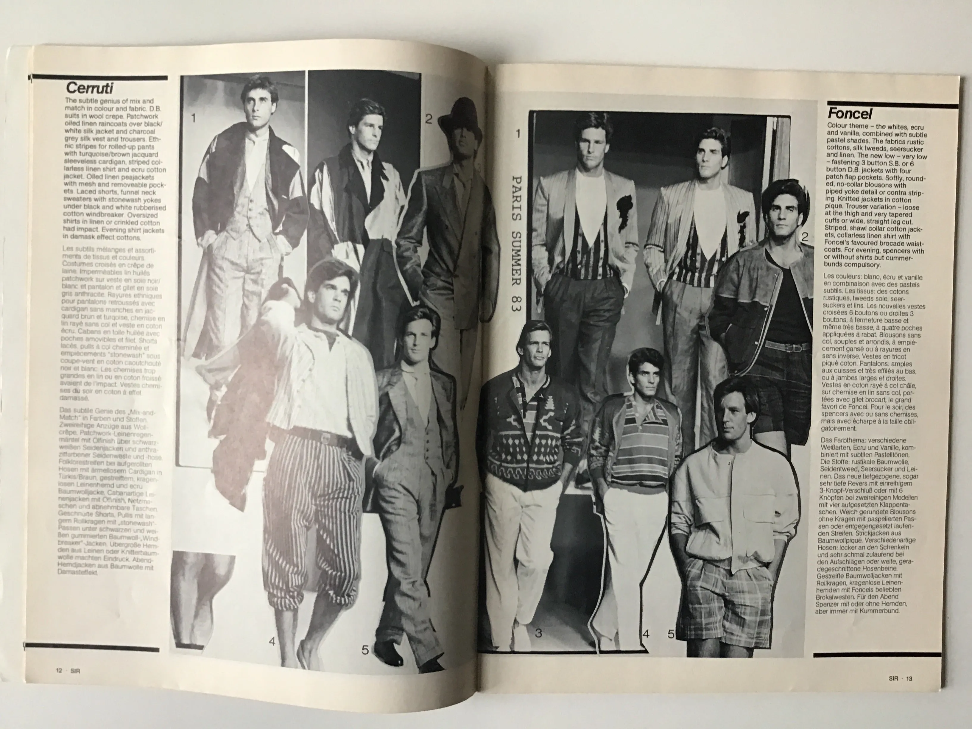 Men's International Fashion SIR supplement September 1982
