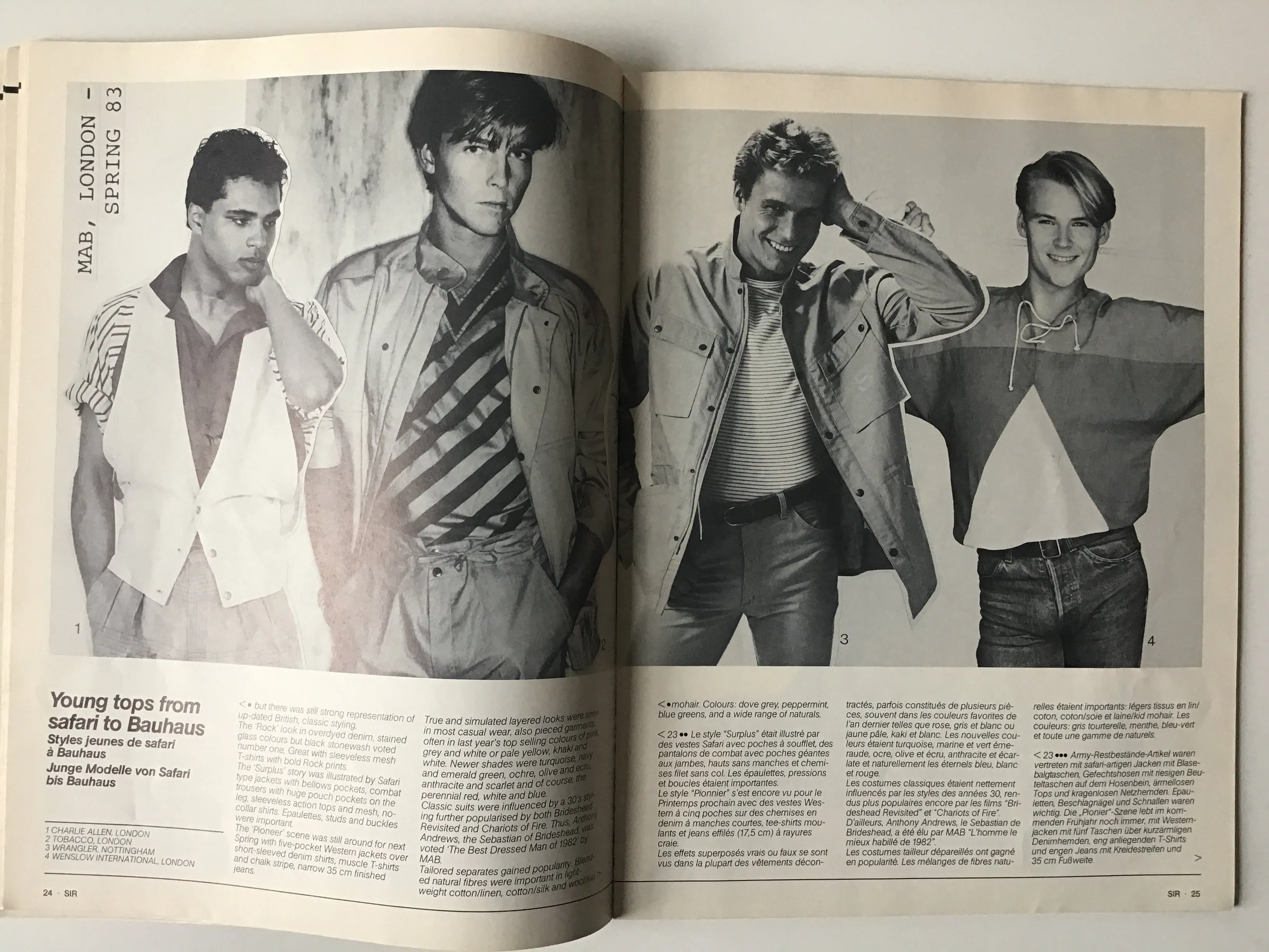 Men's International Fashion SIR supplement September 1982