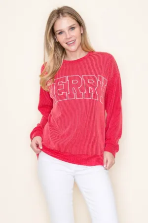 Merry Ribbed Long Sleeve-2 Colors-Matching Bottoms Available