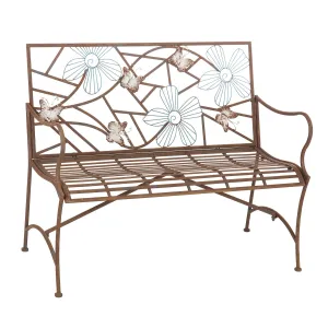 Metal Butterfly Bench,8mb132